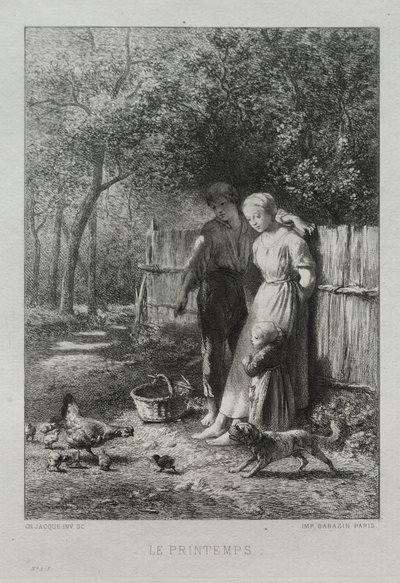 Wiosna autorstwa Charles Emile Jacque
