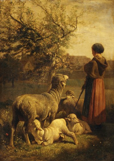 Wiosna. autorstwa Charles Emile Jacque