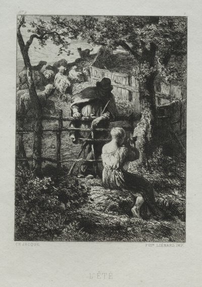 Letni dzień autorstwa Charles Emile Jacque