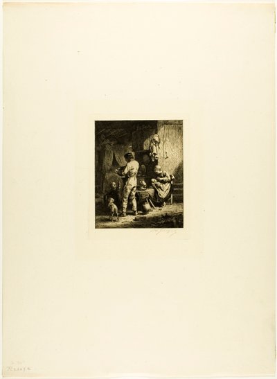 Kolacja autorstwa Charles Emile Jacque