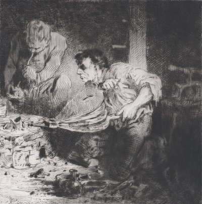 Fałszerze, 1843. autorstwa Charles Emile Jacque