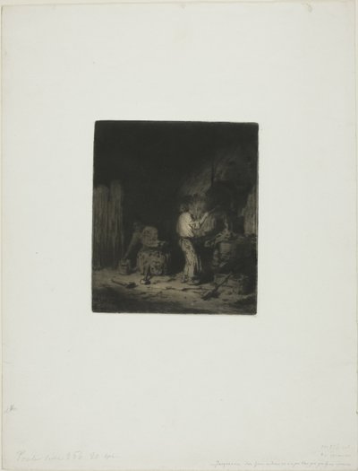 Kuźnia autorstwa Charles Emile Jacque