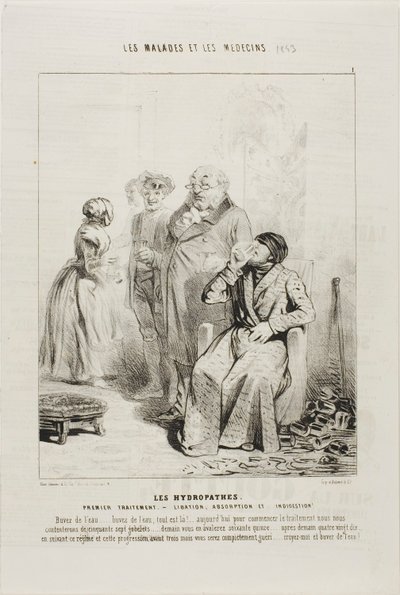 Hydropaty: pierwsze leczenie (płyta 1) autorstwa Charles Emile Jacque