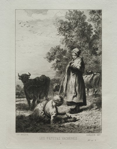 Mali pasterze autorstwa Charles Emile Jacque