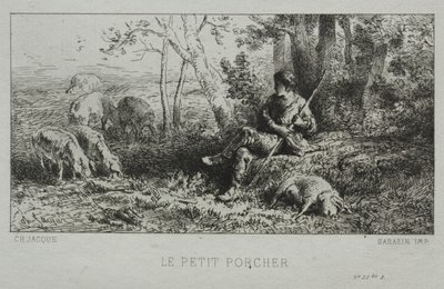 Stado Małych Świnek autorstwa Charles Emile Jacque