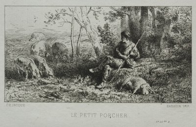 Mały świniopas. autorstwa Charles Emile Jacque