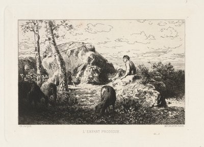 Dziecko marnotrawne. autorstwa Charles Emile Jacque