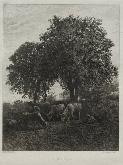 Odpoczynek. autorstwa Charles Emile Jacque