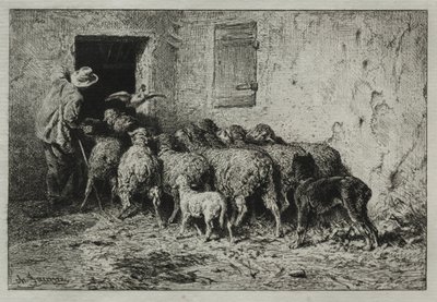 Powrót autorstwa Charles Emile Jacque