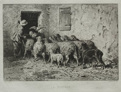 Powrót. autorstwa Charles Emile Jacque