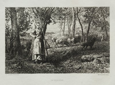 Pasterka. autorstwa Charles Emile Jacque