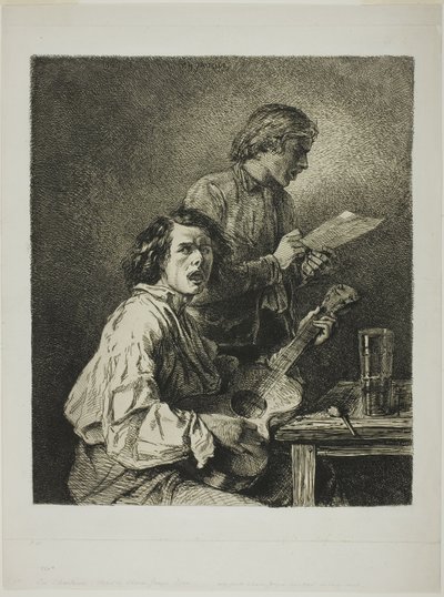 Śpiewacy autorstwa Charles Emile Jacque