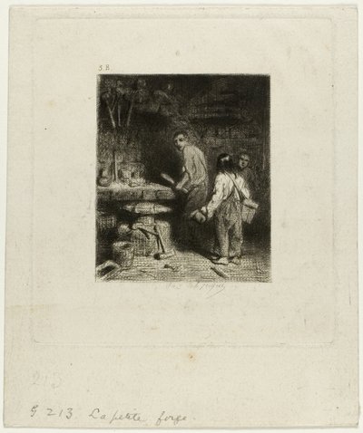 Mała Kuźnia autorstwa Charles Emile Jacque