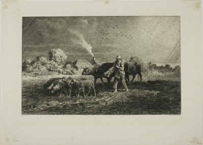 Burza autorstwa Charles Emile Jacque
