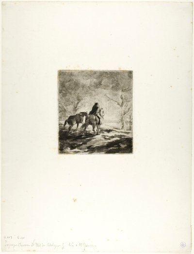 Podróżnik na koniu autorstwa Charles Emile Jacque