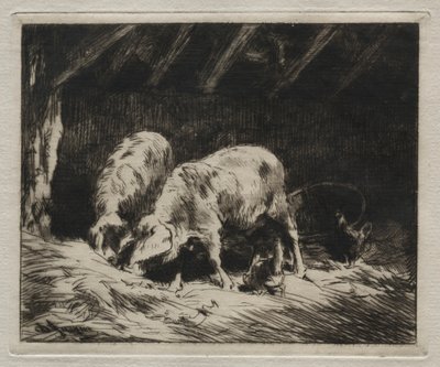 Dwie porce. autorstwa Charles Emile Jacque
