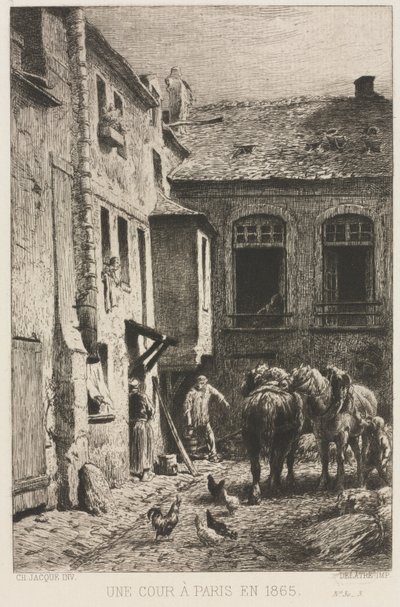 Sąd w Paryżu, 1865. autorstwa Charles Emile Jacque