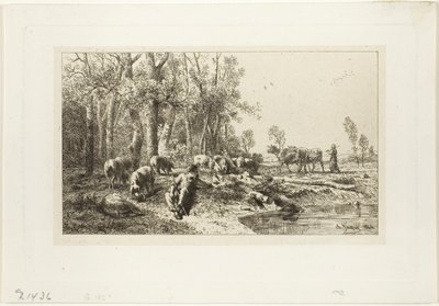 Zima autorstwa Charles Emile Jacque