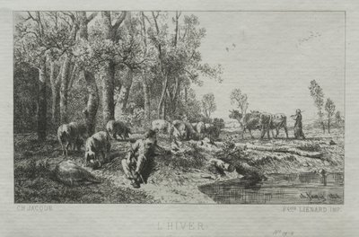 Zima 1864. autorstwa Charles Emile Jacque