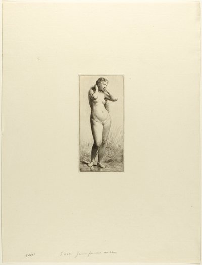 Młoda kobieta w kąpieli autorstwa Charles Emile Jacque