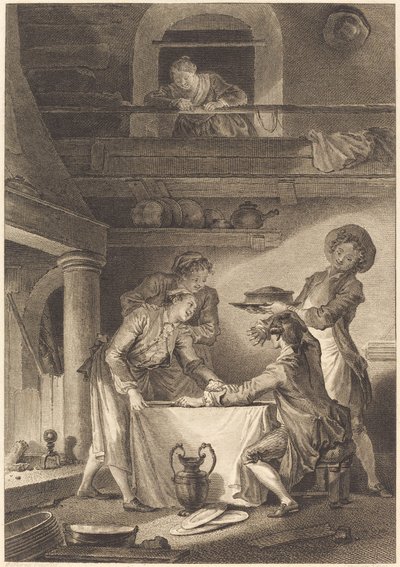 Pasztet z węgorza autorstwa Charles Emmanuel Patas after Jean Honoré Fragonard
