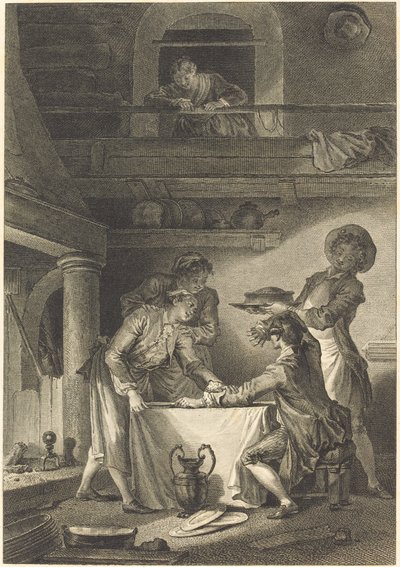 Pasztet z węgorza autorstwa Charles Emmanuel Patas after Jean Honoré Fragonard