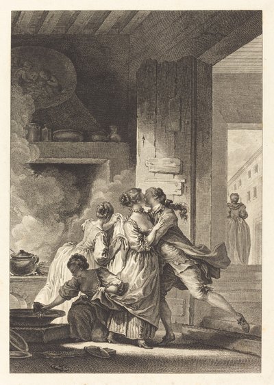 Nigdy nie myślimy o wszystkim autorstwa Charles Emmanuel Patas after Jean Honoré Fragonard