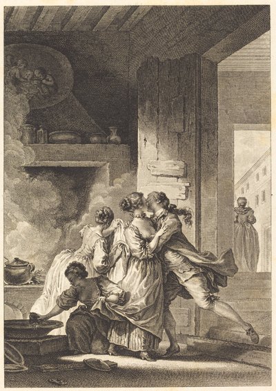 Nigdy nie myślimy o wszystkim autorstwa Charles Emmanuel Patas after Jean Honoré Fragonard