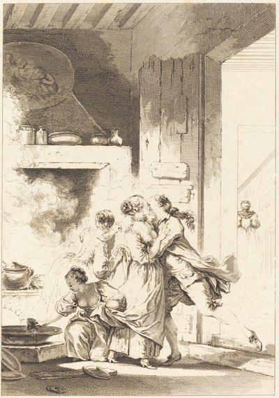 Nigdy nie myślimy o wszystkim autorstwa Charles Emmanuel Patas after Jean Honoré Fragonard