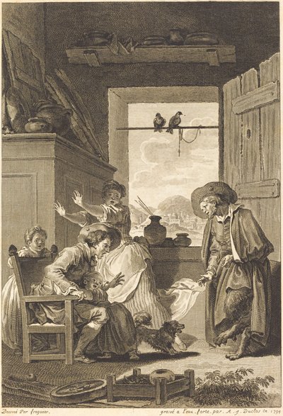 Belphegor autorstwa Charles Emmanuel Patas and Antoine Jean Duclos after Jean Honoré Fragonard