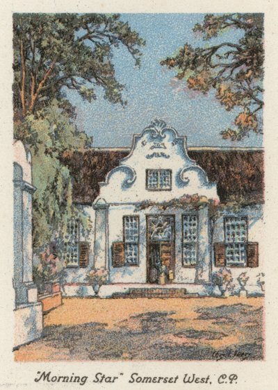 Republika Południowej Afryki: "Morning Star", Somerset West, CP (kolorowa litografia) autorstwa Charles Ernest Peers