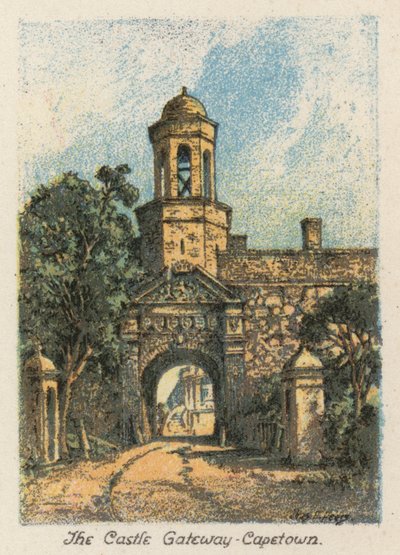 Republika Południowej Afryki: Castle Gateway, Capetown (kolorowa litografia) autorstwa Charles Ernest Peers