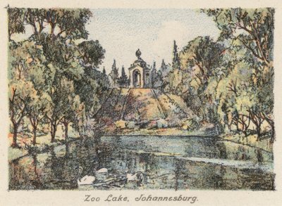 Republika Południowej Afryki: Zoo Lake, Johannesburg (druk kolorowy) autorstwa Charles Ernest Peers