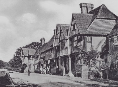 Wioska Chiddingstone (zdjęcie czarno-białe) autorstwa Charles Essenhigh Corke