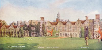 Knole House: Front południowy (litografia kolorowa) autorstwa Charles Essenhigh Corke