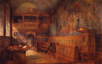 Knole House: Kaplica (kolorowa litografia) autorstwa Charles Essenhigh Corke