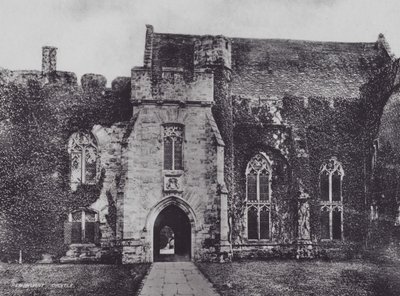 Zamek Penshurst (zdjęcie czarno-białe) autorstwa Charles Essenhigh Corke