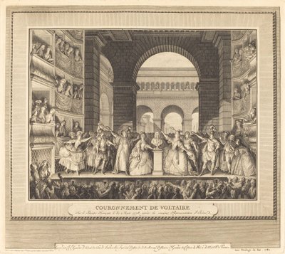 Koronacja Woltera (Koronacja Woltera) autorstwa Charles Etienne Gaucher after Jean Michel Moreau