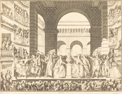 Koronacja Woltera (Koronacja Woltera) autorstwa Charles Etienne Gaucher after Jean Michel Moreau