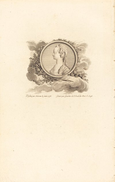 Maria Antonina autorstwa Charles Etienne Gaucher after Jean Michel Moreau
