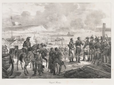 Obóz w Boulogne, początek XIX wieku (lito) autorstwa Charles Etienne Pierre Motte
