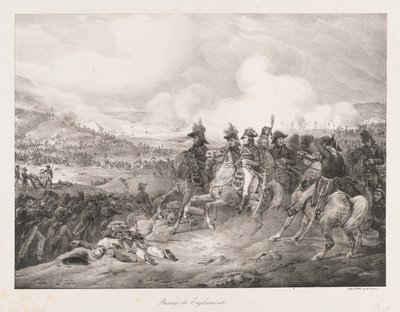 Przeprawa przez Iagliomento, początek XIX wieku (lito) autorstwa Charles Etienne Pierre Motte