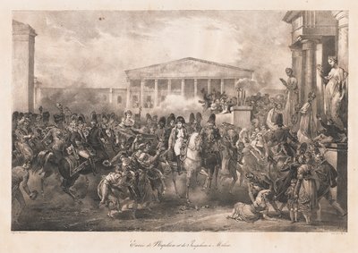 Wjazd Napoleona i Józefiny do Mediolanu, początek XIX wieku (lito) autorstwa Charles Etienne Pierre Motte