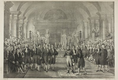 Napoleon w Izbie Deputowanych, z życia politycznego i wojskowego Napoleona autorstwa Charles Etienne Pierre Motte
