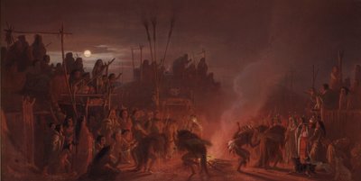 Taniec bawołów autorstwa Charles Ferdinand Wimar