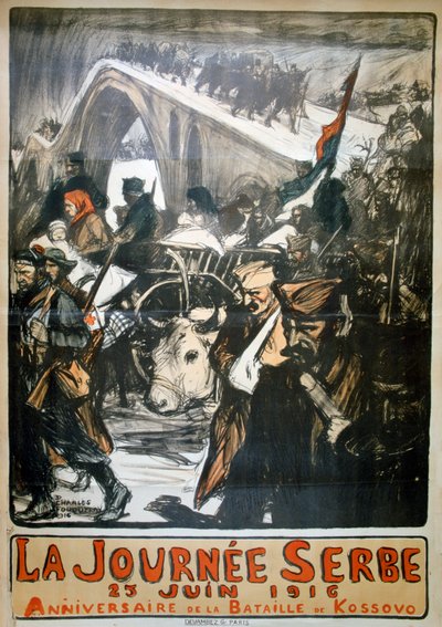 25 czerwca 1916 - Dzień Serbii, francuski plakat I wojny światowej, 1916 autorstwa Charles Fouqueray