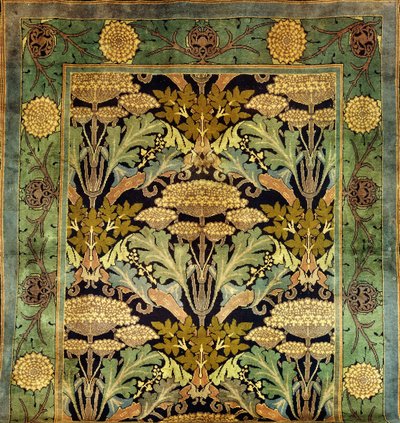 Dywan wełniany Donegal z motywem kwiatowym, ok. 1903 (wełna) autorstwa Charles Francis Annesley Voysey