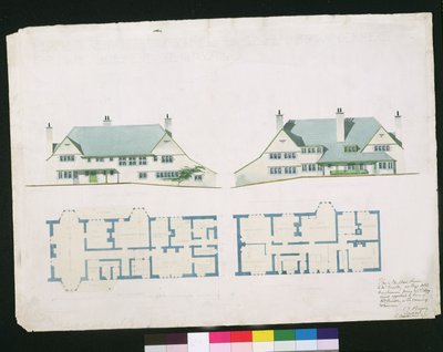 Dom do wybudowania w Gartmel Fell Gillhead, Windermere dla J.W. Buckley Esquire, 1899 (toaleta i ołówek na papierze) autorstwa Charles Francis Annesley Voysey