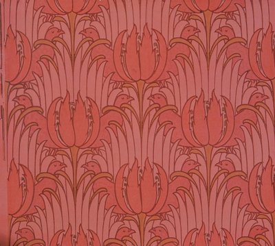 Tapeta zaprojektowana przez Voysey, wiktoriańska autorstwa Charles Francis Annesley Voysey