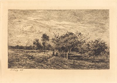 Jabłonie w Auvers autorstwa Charles Francois Daubigny